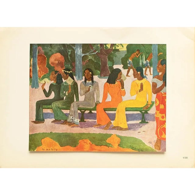1949 After Paul Gauguin "The Market (Ta Matete)", First Edition Offset Lithograph For Sale In Dallas - Image 6 of 7