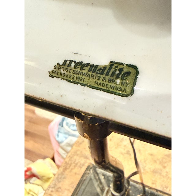 Early 1900’s Art Deco Emeralite Bankers Desk Lamp – Rewired For Sale - Image 11 of 13