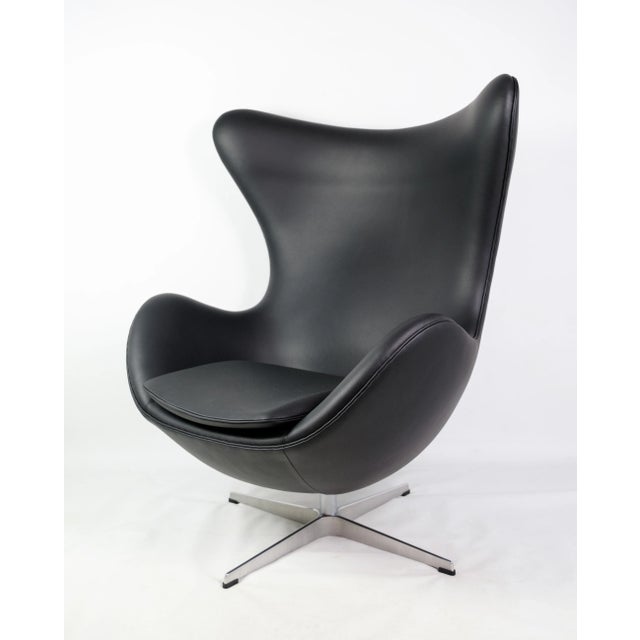 Black Model 3316 Egg Armchair attributed to Arne Jacobsen for Fritz Hansen, 1958 For Sale - Image 8 of 9