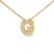 Contemporary 10K Yellow Gold Diamond Accent "G" Initial Bubble Pendant Necklace For Sale - Image 3 of 5