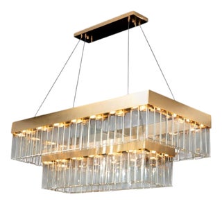 Collection Atlas Chandelier in Metal and Crystal by Jago For Sale
