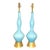 1950s Murano Empoli Blue Table Lamps - Pair For Sale
