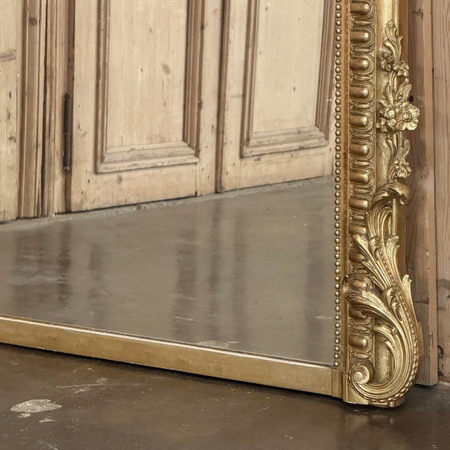 19th Century French Napoleon III Period Regence Style Gilded Mantel Mirror For Sale - Image 12 of 18