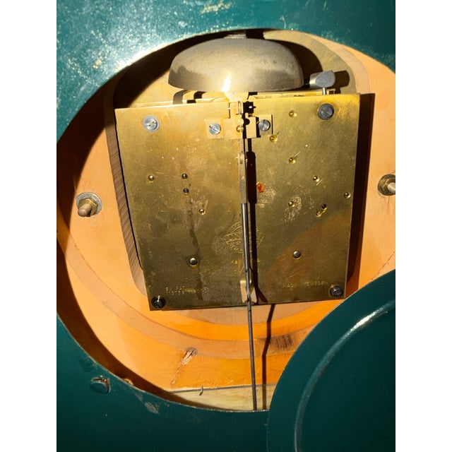 1940s Large Swedish Gustavian Cartel Wall Clock For Sale - Image 5 of 10