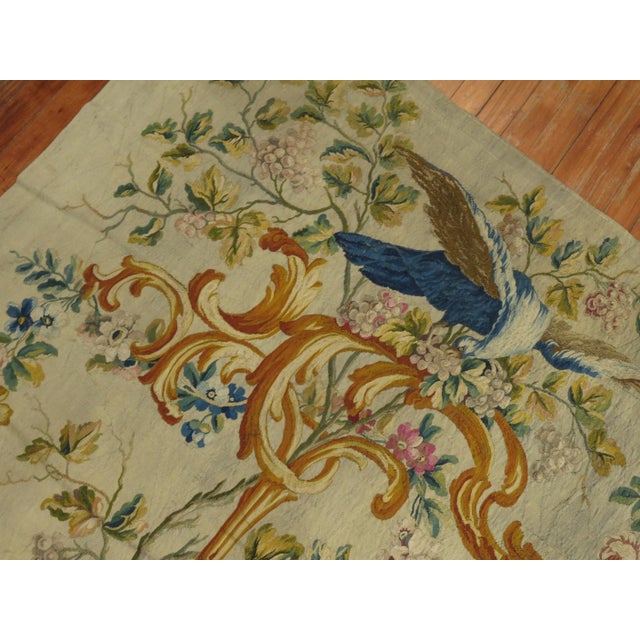 French Silk and Wool 18th Century French Aubusson Tapestry Panel from France For Sale - Image 3 of 6