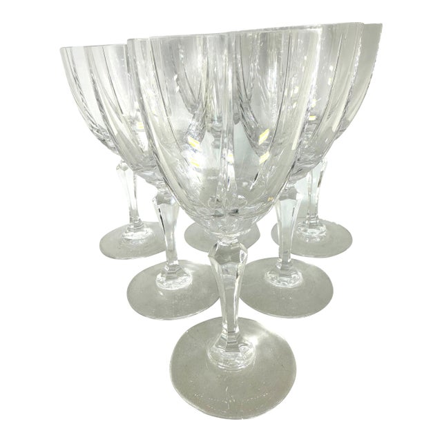 Cristal D’Arques Wine/Water Goblet Set of 6 For Sale
