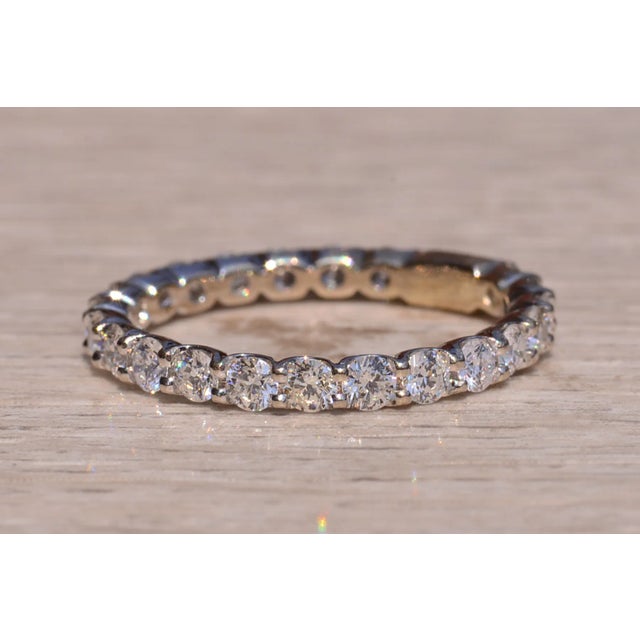 2000 - 2009 The Abrahams Path: Stackable Diamond U Band in White Gold For Sale - Image 5 of 11