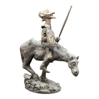 1980s Limited Edition (149/275) Bronze Sculpture "Don Quixote" by Charles Bragg For Sale