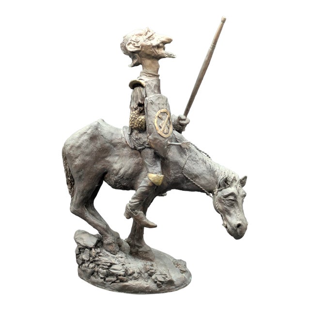 1980s Limited Edition (149/275) Bronze Sculpture "Don Quixote" by Charles Bragg For Sale