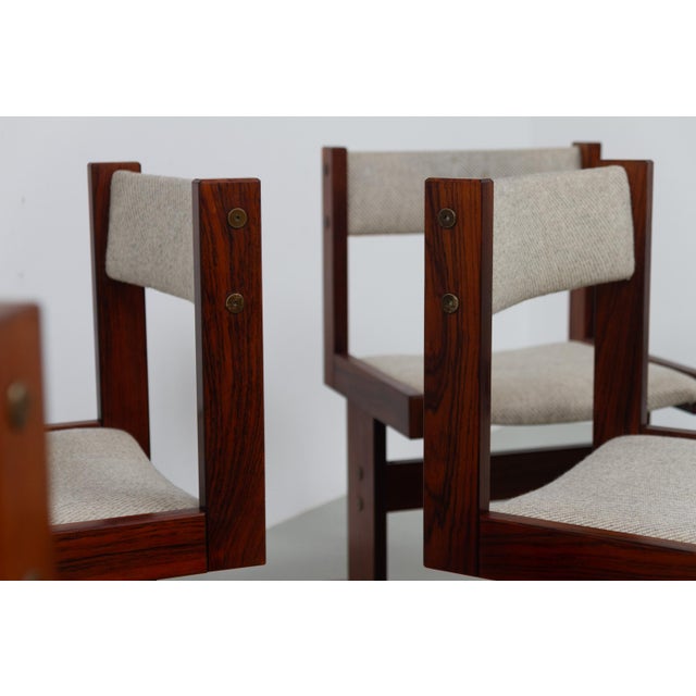 Danish Brutalist Rosewood Dining Chairs from Gangsø Møbler, 1970s, Set of 6 For Sale - Image 13 of 18
