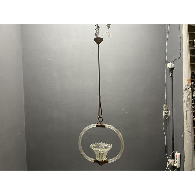 Glass Murano Glass Pendant from Barovier, 1940s For Sale - Image 7 of 14