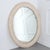 1990s 1990's Post Modern Mactan Tessellated Stone Travertine Oval Wall Mirror For Sale - Image 5 of 5