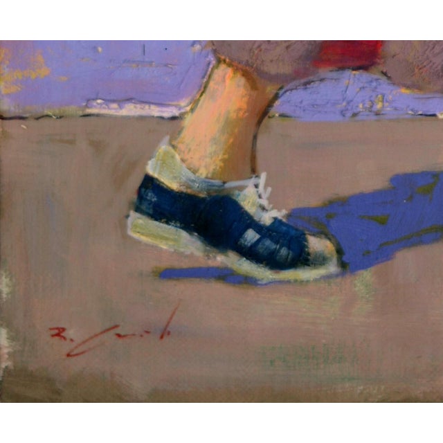 "Marco" is a vibrant contemporary painting by Renato Criscuolo, capturing a fleeting moment and transforming it into an...