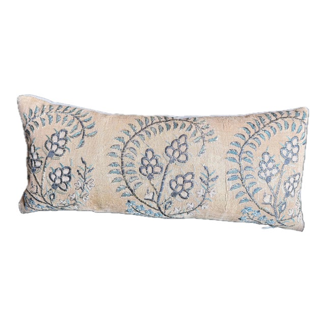 Antique Safavid Style Isfahan Metallic Embroidered Textile Pillow, 17th Century For Sale