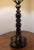 Wood Monumental 40” Mid 20th Century Spanish Revival Barley Twist Candlestick Lamp With Amethyst Finale & Original Foil Metallic Shade For Sale - Image 7 of 13