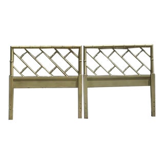 Vintage Coastal Twin Bed Headboards- a Pair For Sale