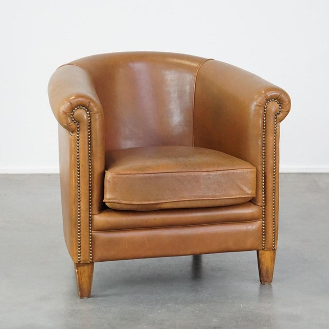 Sheep Leather Club Chair For Sale - Image 13 of 13