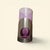 Murano vase in colored glass with a purple hue, the most intense part being at the bottom. Inserted in a 95% pewter base.