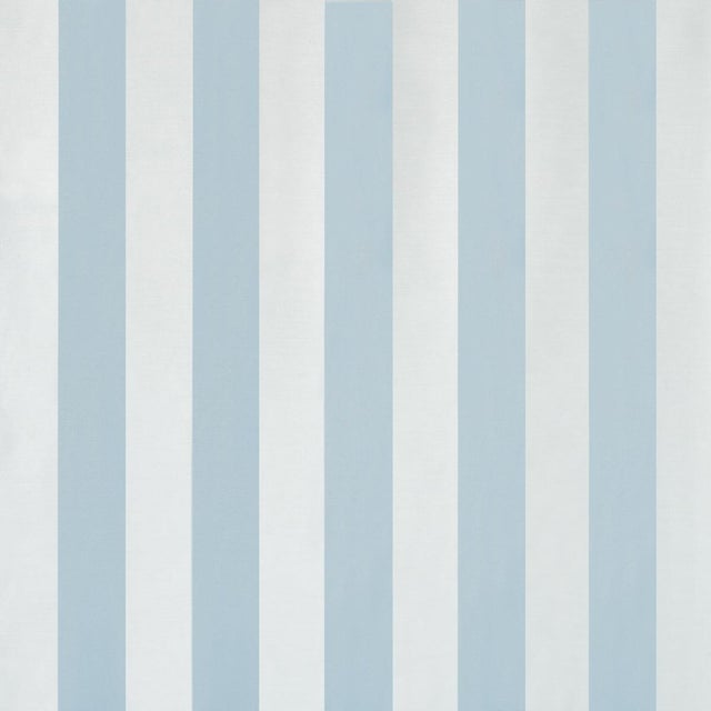 2020s Sample - Schumacher Roosevelt Awning Stripe Fabric In Robin'S Egg For Sale - Image 5 of 5
