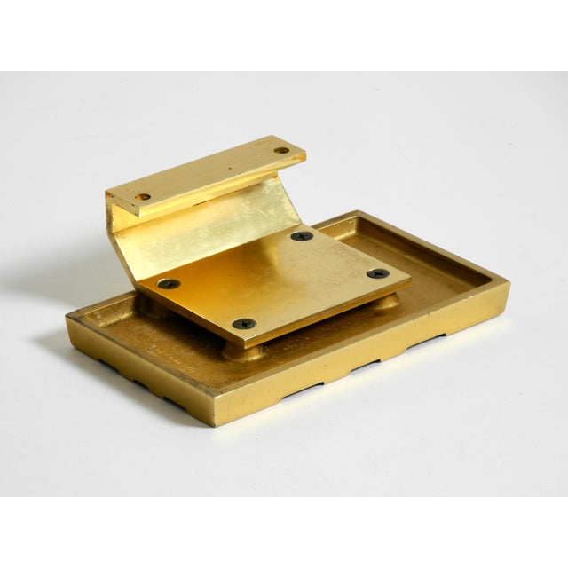 Vintage Space Age Abstract Door Handle in Brass-Plated Cast Aluminum, 1960s For Sale - Image 10 of 12