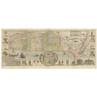 Map of the Holy Land with Insets of Jerusalem and Biblical Artefacts, 1632 For Sale