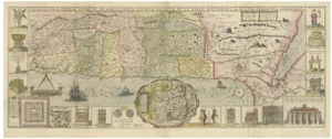 Map of the Holy Land with Insets of Jerusalem and Biblical Artefacts, 1632