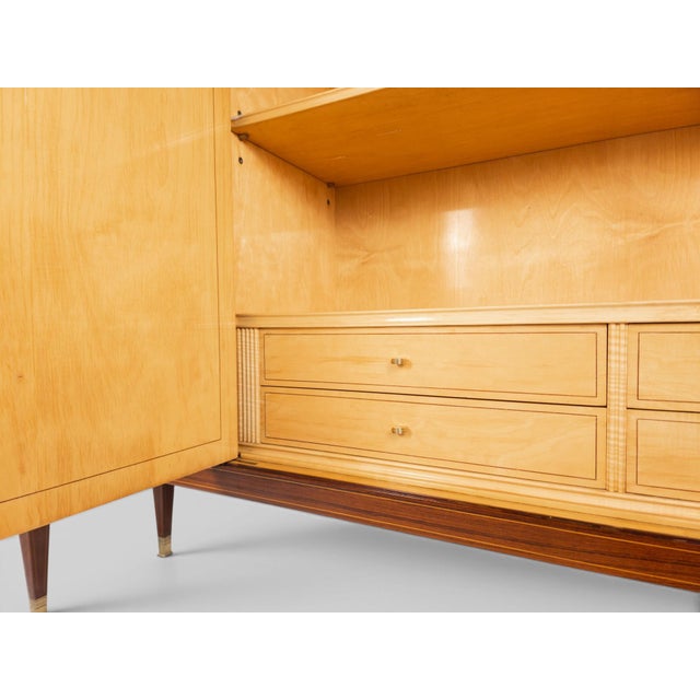 Mid-Century Italian Sideboard with Floral Marquetry by Paolo Buffa, 1950s For Sale - Image 16 of 18