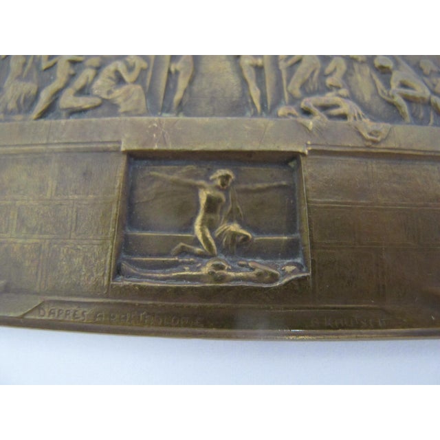 Gothic Bronze Medal Plaque Albert Bartholomé Aux Morts French Père-Lachaise H. Kautsch For Sale - Image 3 of 8