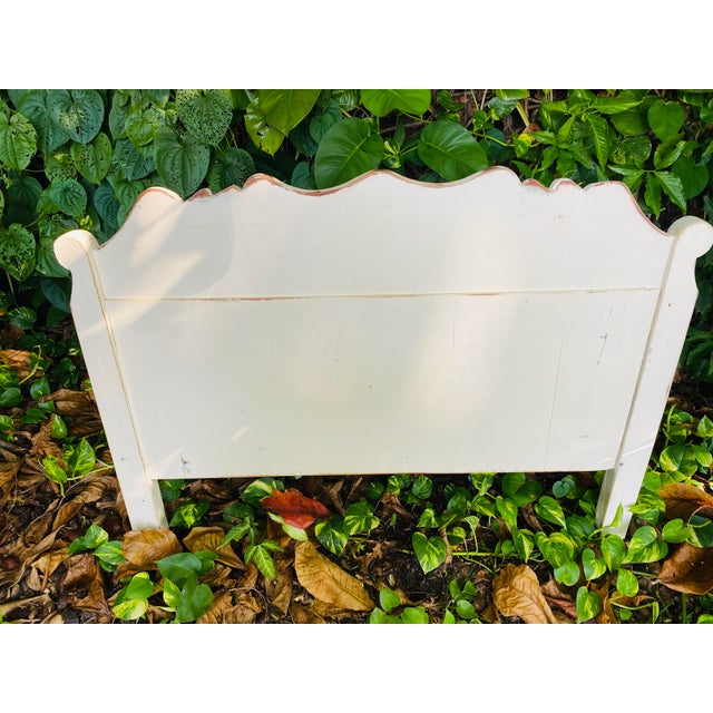 Hollywood Regency French Country Style Rustic Bench With Carving Design For Sale - Image 4 of 9