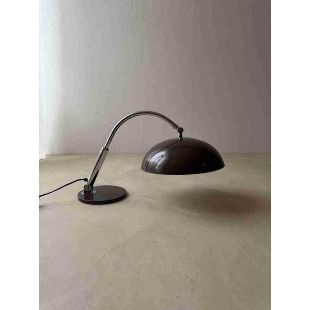 Bronze-Brown Model 144 Desk Lamp by H.Th.A. Busquet for Hala, 1950s For Sale - Image 10 of 12