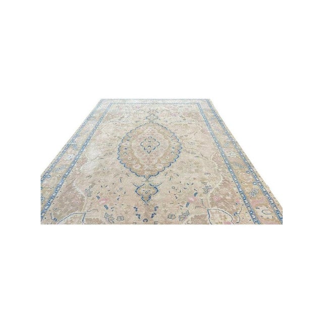1960s Old Persian Tabriz Area Rug 8x12 For Sale - Image 4 of 12