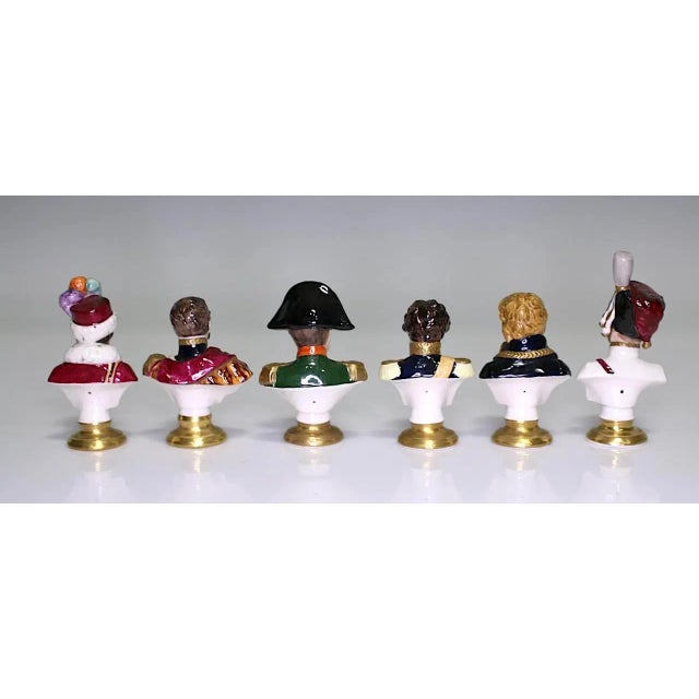 Figurative Porcelain Busts of Napoleon & His Generals by Rudolph Kammer, Germany, Set of 6 Miniatures For Sale - Image 3 of 13