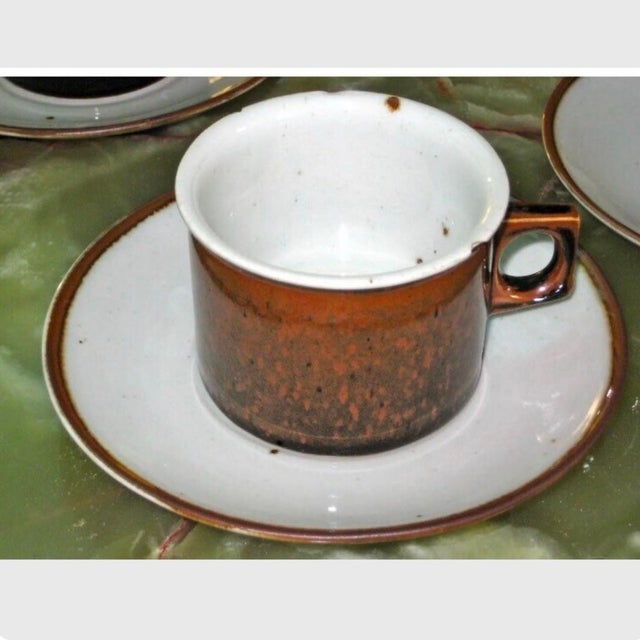 These rare coffee cups and saucers are Dansk Brown Mist pattern, originally purchased in the early 70's. The saucers...
