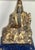 Mid 20th Century Mid-Century Parcel Gilt Faux Lapis Lazuli Asian Figural Table Lamp For Sale - Image 5 of 10