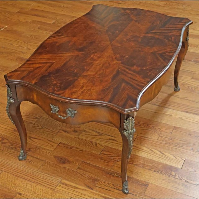 Theodore Alexander Theodore Alexander Mahogany French Style Cocktail Coffee Table For Sale - Image 4 of 13