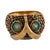 Contemporary Mid Century Opal 14k Yellow Gold Owl Ring, Size 6.25 For Sale - Image 3 of 6