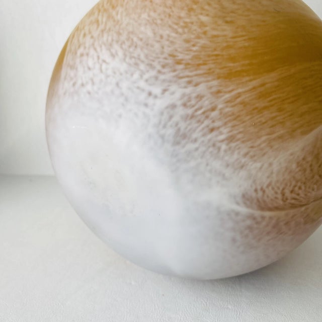 Beautiful vintage Italian art glass vase by Maestri Vetrai, part of the Azzurra line, dating to the 1980s. This striking...