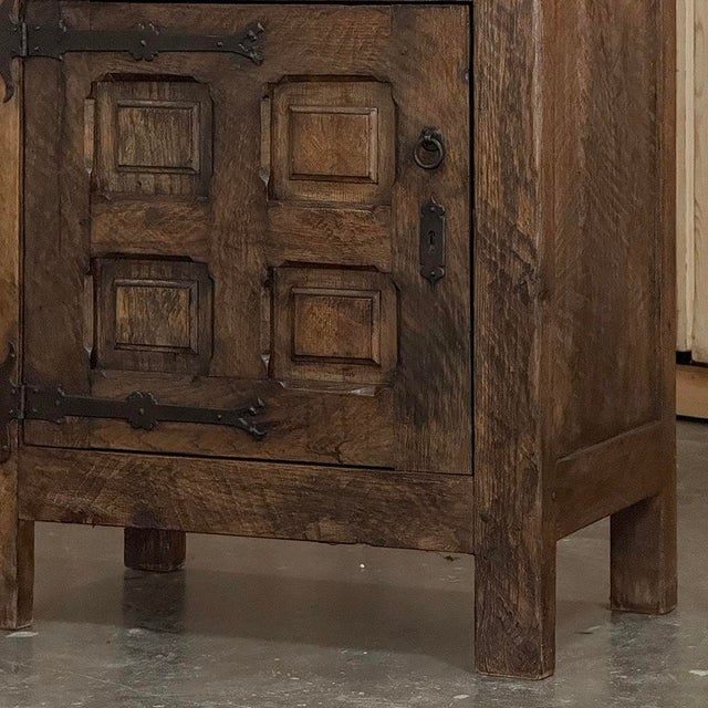 Antique Spanish Gentleman's Cabinet With Wrought Iron For Sale - Image 10 of 17