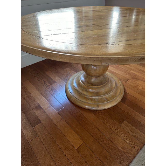 Round Axiom Wood Dining Table For Sale In New York - Image 6 of 6