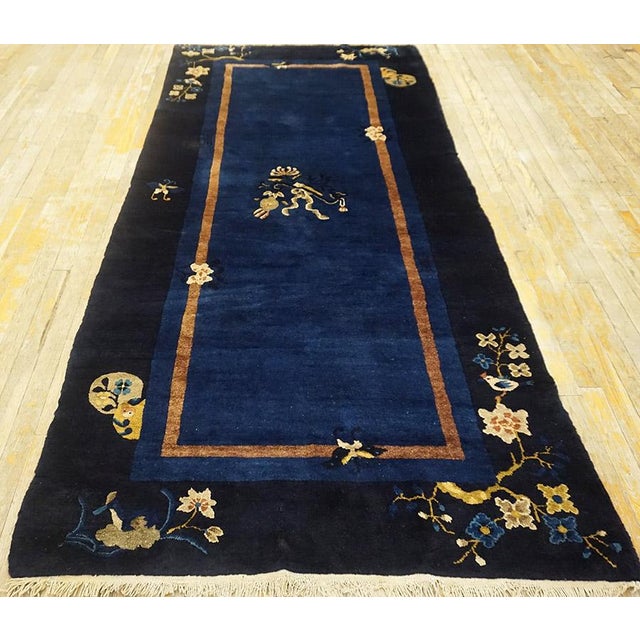 Early 20th Century Chinese Peking Carpet ( 4'2" x 8'9" - 127 x 267 ) Chinese - Peking The commercial Peking carpet is a...