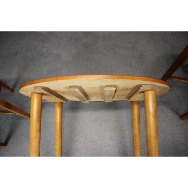 1960s Danish Teak Folding Table with Stools by Poul Hundevad, 1960, Set of 4 For Sale - Image 5 of 13