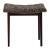 1960s Danish Rosewood Stool - Mink Brown Shearling For Sale