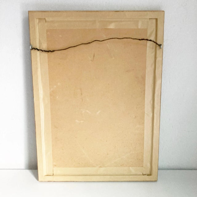 Textile 1960s Vintage Oil Portrait Painting of a Young Man Framed For Sale - Image 7 of 9