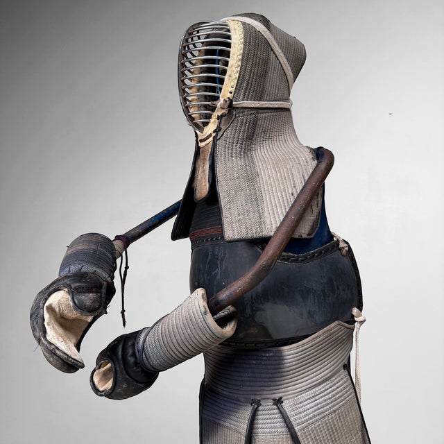 Vintage Japanese Kendo Bōgu with Display Stand, 1980 For Sale - Image 11 of 17