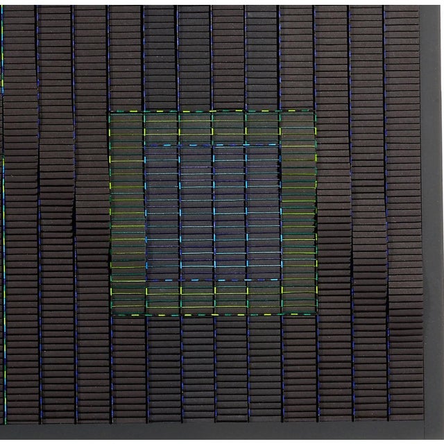 Françoise Luciani, Large Wavy Black Square For Sale - Image 4 of 7