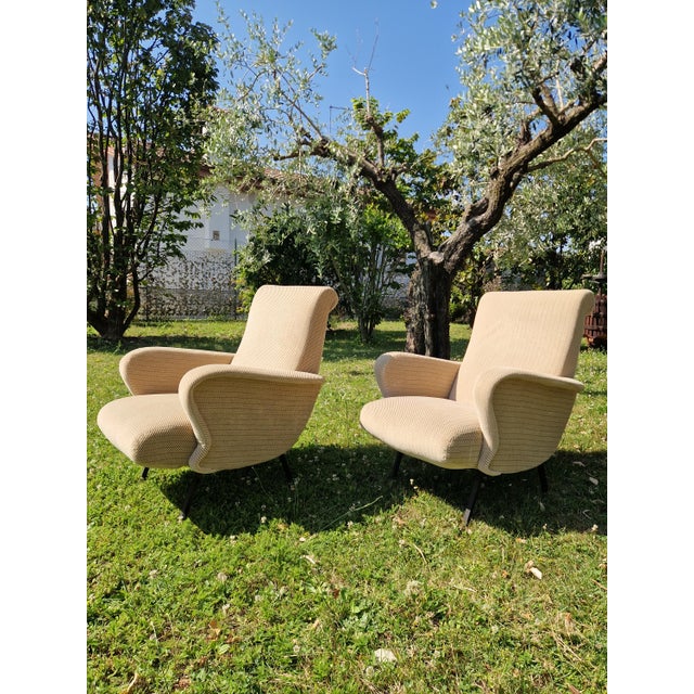 1960s Lady Lounge Chairs attributed to Marco Zanuso for Arflex, 1950s, Set of 2 For Sale - Image 5 of 18