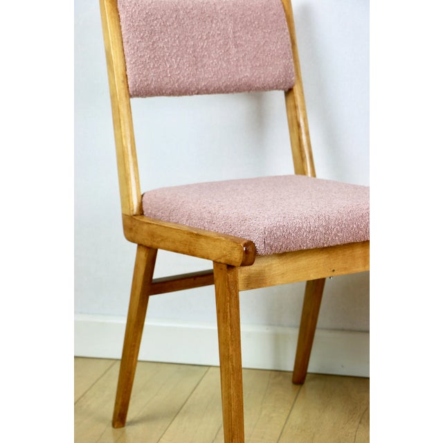 Vintage Pink Bouclé Chairs, 1975, Set of 6 For Sale - Image 9 of 18
