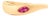 Chic Gypsy Set Ruby Chunky 14k Yellow Gold Dome Ring Size 4 by VRJewels For Sale