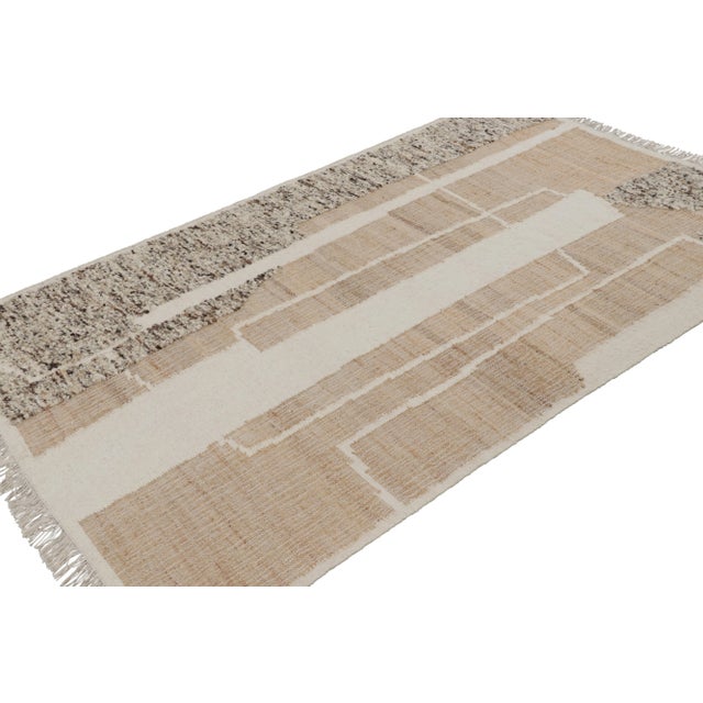 Not Yet Made - Made To Order Rug & Kilim’s Abstract Flatweave with Cream and Beige Geometric Patterns - 10x14 For Sale - Image 5 of 7