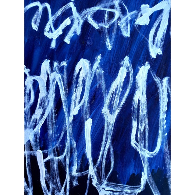 Writings No. 4 — Abstract Original Oil Painting Inspired by Cy Twombly For Sale - Image 6 of 7